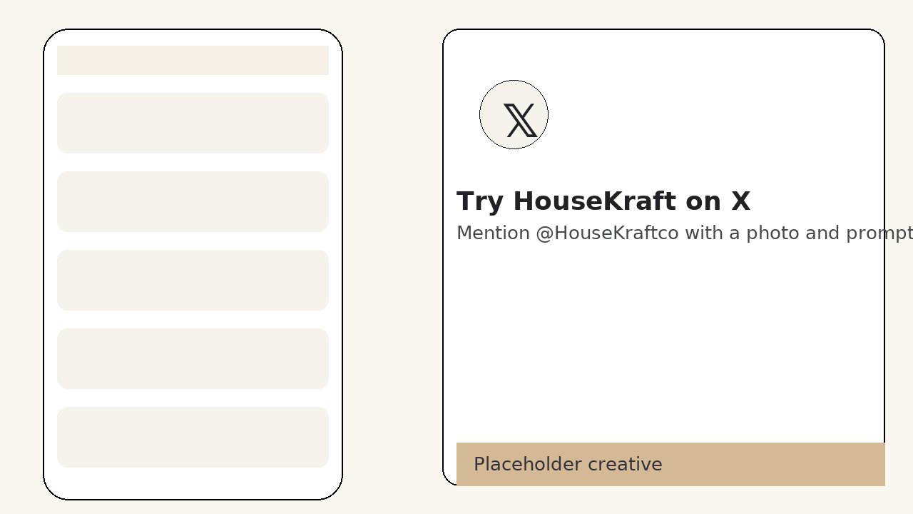 HouseKraft on X placeholder creative